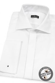 Pánska košeľa SLIM na MG mäkká bavlna - Biela