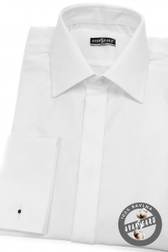 Pánska košeľa SLIM - krytá léga, MG - Biela