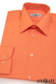 Pánska košeľa  dlhý rukáv pomarančová