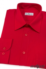 Pánska košeľa  s dlhými rukávmi - Červená