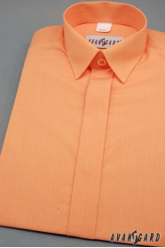 Chlapčenská košeľa s krytou légou pomarančová