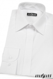 Pánska košeľa  s krytou légou - V1-Biela