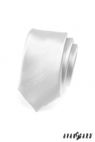 Strieborná úzka kravata SLIM