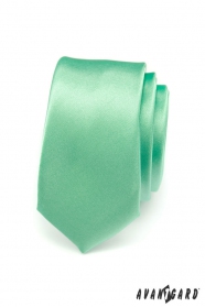 Zelená úzka kravata SLIM hladká