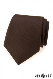 Matná kravata hnedej farby