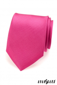 Výrazná pánska kravata fuchsiovej farby matná