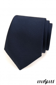 Modrá matná kravata pre pánov