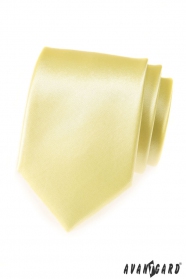 Svetlo žltá pánska hladká kravata