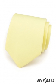 Jemne žltá kravata matnej farby