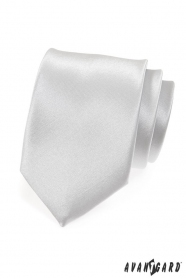 Hladka strieborná kravata