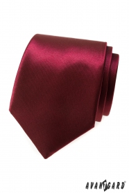 Lesklá pánska kravata bordová