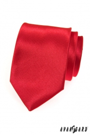 Pánska kravata hladká červená