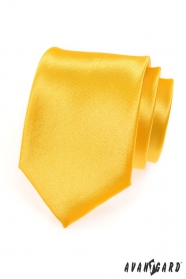 Pánska kravata - Žltá s leskom