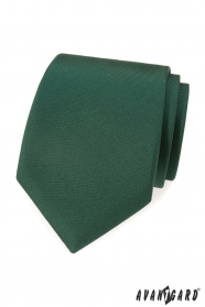 Tmavo zelená matná kravata