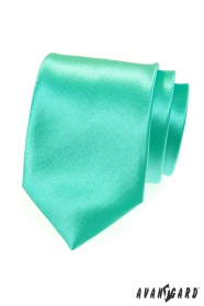 Lesklá mätovo zelená kravata
