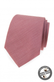 Bavlnená kravata s prúžkom v bordó