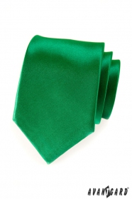 Kravata tmavozelená smaragdová
