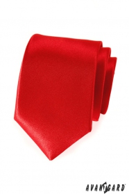 Hladká červená kravata pre pánov