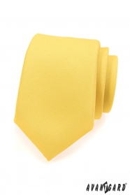 Matná žltá kravata