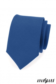 Modrá pánska kravata v matnom prevedení