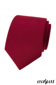 Matná pánska kravata v bordovej farbe
