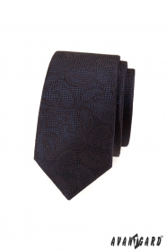 Hnedá, štrukturovaná kravata s Paisley vzorom