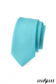 Pánska kravata SLIM Tyrkysová mätová