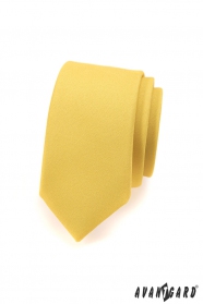 Kravata SLIM pre pánov jasne žltá