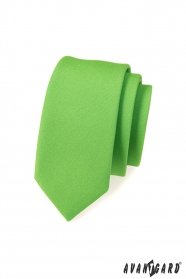 Pánska kravata SLIM LUX - Zelená mat