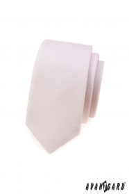 Úzka kravata Avantgard púdrové farby