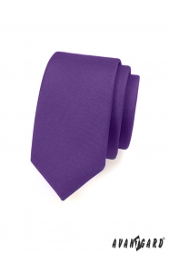 Matne fialová slim kravata