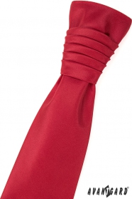 Červená matná francúzska kravata