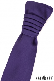Tmavo fialová francúzska kravata