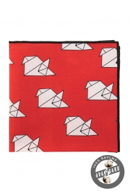 Bavlnená vreckovka červená "origami"