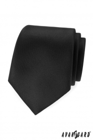 Čierna, matná kravata Avantgard