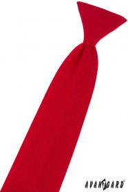 Chlapčenská kravata matne červená