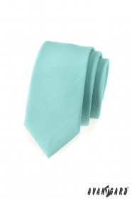 Slim kravata v mätovo zelenej