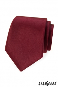 Matná bordová pánska kravata