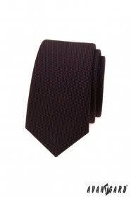Tmavohnedá luxusné úzka kravata