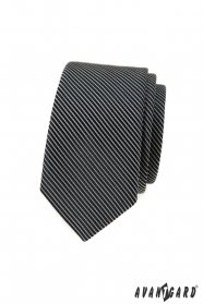 Slim kravata s čiernymi prúžkami