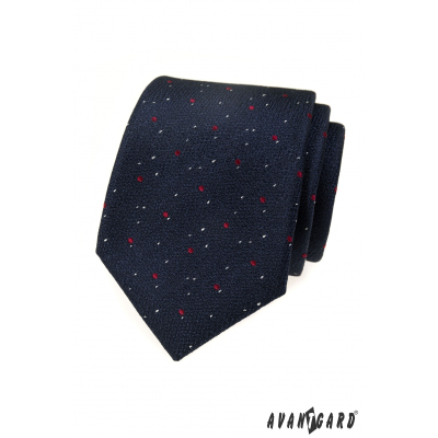 Tmavomodrá kravata s jemným vzorom
