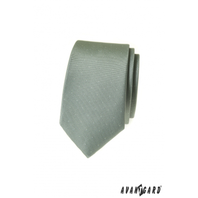 Eukalyptovo zelená úzka kravata