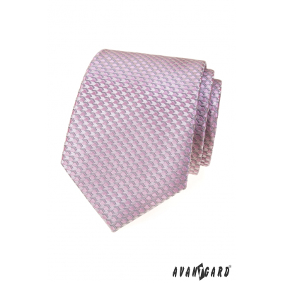 Ružová kravata s moderným vzorom