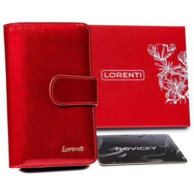 Červená dámska kožená peňaženka Lorenti