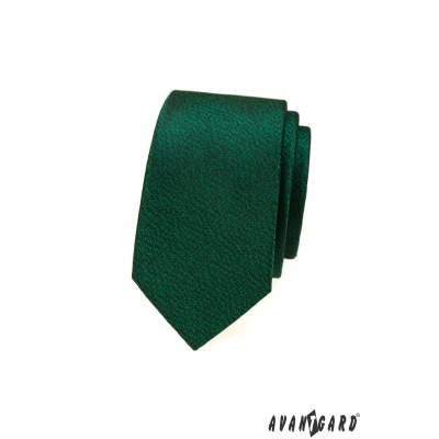 Zelená slim kravata so strakatým vzorom