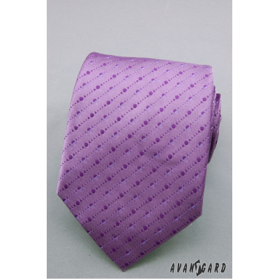 Fialová kravata s jemnými bodkami