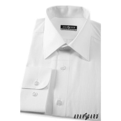 Prúžkovaná pánska košeľa biela 80% bavlna