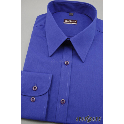Pánska košeľa SLIM s dlhým rukávom - Kráľovská modrá výpredaj