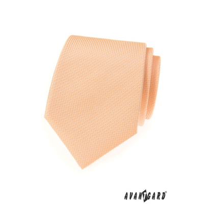 Štruktúrovaná kravata LUX lososovej farby