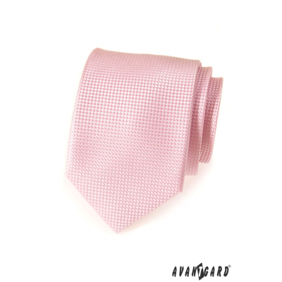 Ružová štruktúrovaná kravata LUX pre mužov